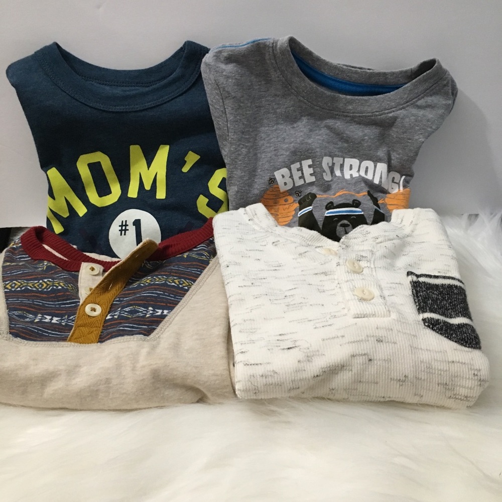 Boys lot of 4 long sleeve shirts